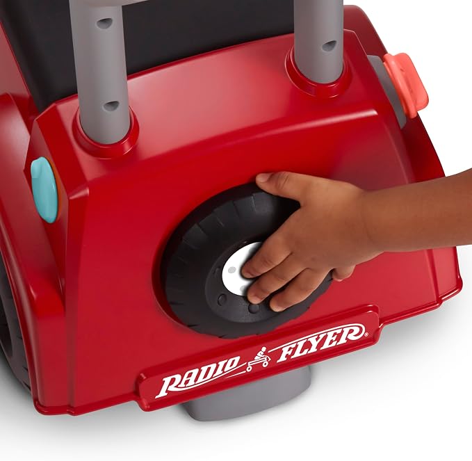 Radio Flyer Tinker Truck, for Toddlers 1-3, 3-in-1 Push Walker Ride On Car with 20 Sensory Activities, Anti-Tip Feature, Under-Seat Storage, Lights and Sounds, 42 lb Capacity, Toddler Ride On Toys