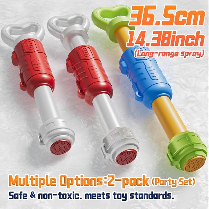 4pcs Water Guns for Kids Adults Toddler, High-Capacity Water Squirt Gun Toy, Summer Fun Water Toys for Pool Outdoor Beach Games, Water Blaster for Ages 4-8 8-12 Boys Backyard Party Play
