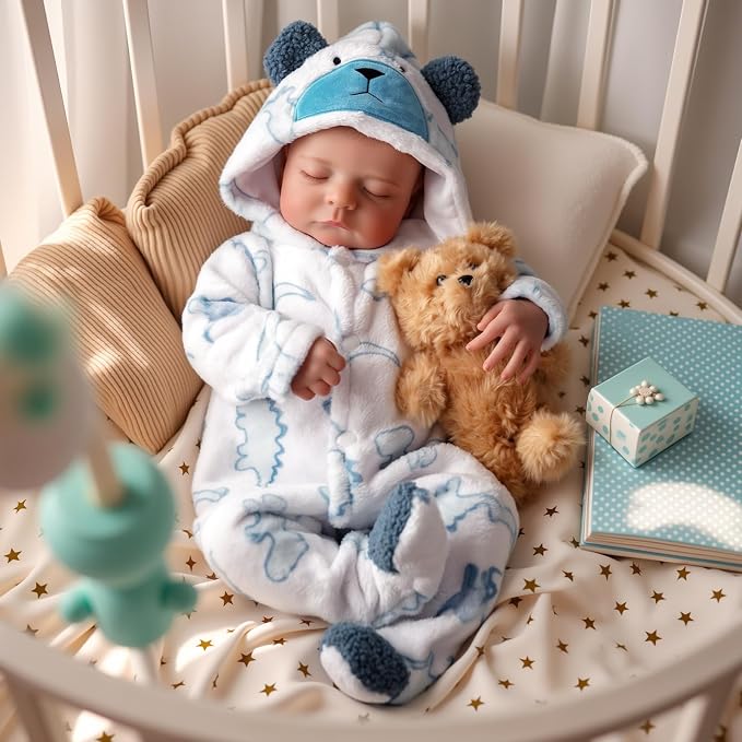 BABESIDE Reborn Baby Dolls Boy, 20 Inch Lifelike Newborn Real Life Poseable Realistic Doll for Boy Soft Vinyl Full Body Baby Dolls with Clothes and Toy Gift for Kids Age 3+