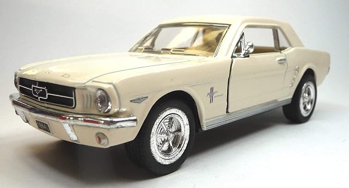 KiNSMART 1964 1/2 Ford Mustang 1:36 Scale 5" Die Cast Metal Model Classic Toy Car (White)