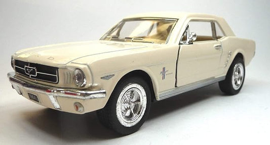 KiNSMART 1964 1/2 Ford Mustang 1:36 Scale 5" Die Cast Metal Model Classic Toy Car (White)
