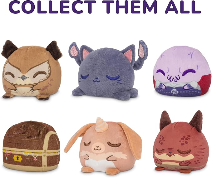 TeeTurtle Dungeons and Dragons Series Reversible Plushie Mystery Box - 3-Inch Mini Two-Sided Blind Box Plush with Embroidered Details - Cute Collectible Surprise Toy for Kids, Teens, and Adults