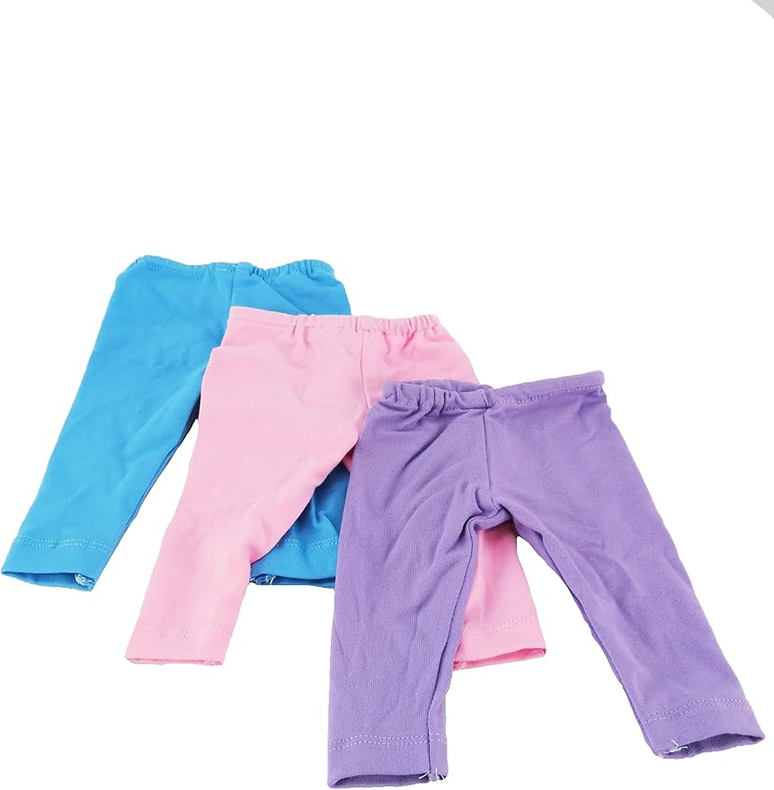 American Fashion World Light Colored Leggings for 18-Inch Dolls | Premium Quality & Trendy Design | Dolls Clothes | Outfit Fashions for Dolls for Popular Brands