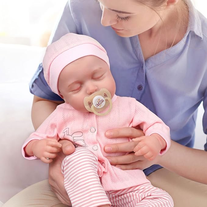 JIZHI Lifelike Reborn Baby Dolls - 18 Inch Realistic-Newborn Baby Dolls Girl Handmade Real Life Baby Dolls with Clothes for Kids Age 3+