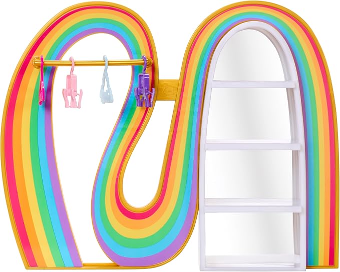 Rainbow High Amaya’s Rainbow Closet Playset + Exclusive Rainbow Doll, Bonus Fashion and Shoes, Purses, Hangers, Clothes Rack, Shelves, Kids Gift Ages 4+