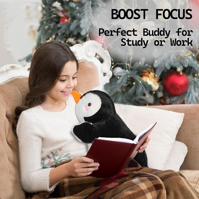 CSVBTRF Weighted Stuffed Animal, 4.2 lbs 19" Penguin Plush Hugging Pillow for Kids Gift - Penguin Stuffed Animal Gifts for Kids Boys and Girls