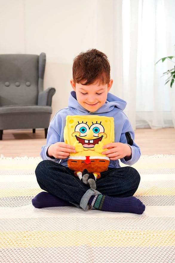 Simba Toys Spongebob Squarepants Plush – Ultra Soft & Cuddly - Kids Toy, Gift for Children, Ages 3+, Yellow, 14 inches (Huggable Collectible)