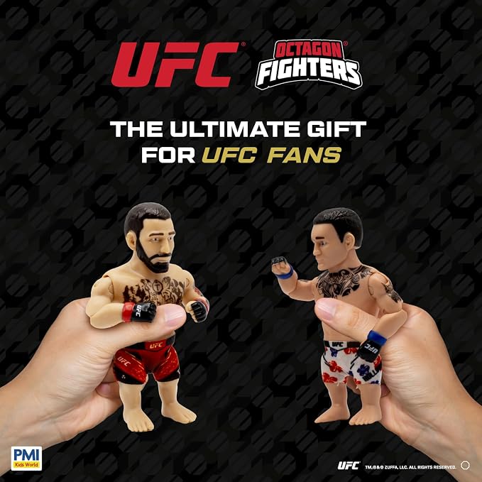 P.M.I. UFC 4.5-Inch Articulated Action Figures Legendary Fights 2-Pack Mystery Assortment – Includes 2 Fighters, Accessories and Championship Belt | Official UFC Collectible by PMI – Random 1 of 3