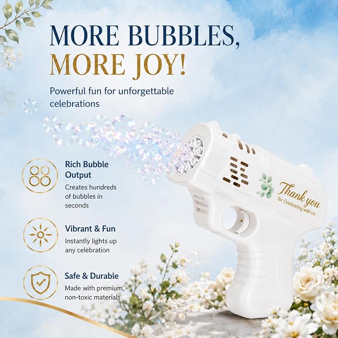 24 Pack Wedding Bubble Machine,White Bubble Machine Party Favors with 30 Bubble Refills,2 Screwdrivers,Wedding Bubbles Bulk for Guests,Reception Ceremony Exit,Batteries Not Included