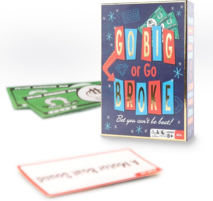 Go Big or Go Broke by EAP Toy & Games – Game Night Just got Bigger Than Charades | Bet The Big Bucks with This Party Game for Kids, Family, Friends & Teens | Easy, Hilarious Fun for 3 or More Players