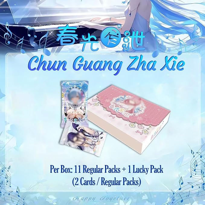 Anime Cards, Chun Guang Zha Xie - 1 Box,MEIKA Series, Anime Stuff Goddess Story TCG Integrated Waifu Card (CGZX)