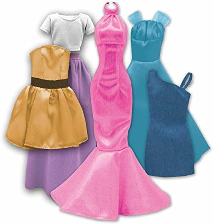 Tara Toys Barbie Be a Real Fashion Designer Classic Set DIY Doll Clothing Kit for Girls with Fabric, Ribbons, Stickers & Sketchbook Creative Fashion Toy for Ages 6+
