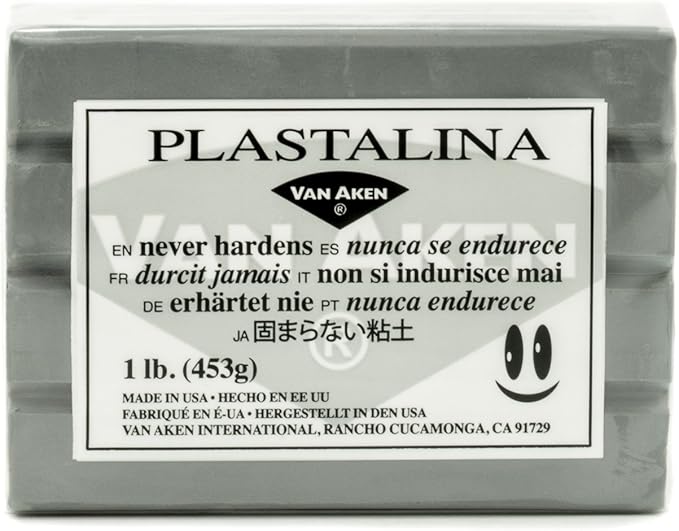 Van Aken Plastalina Modeling Clay - Gray, 1 lb, Modeling Clay