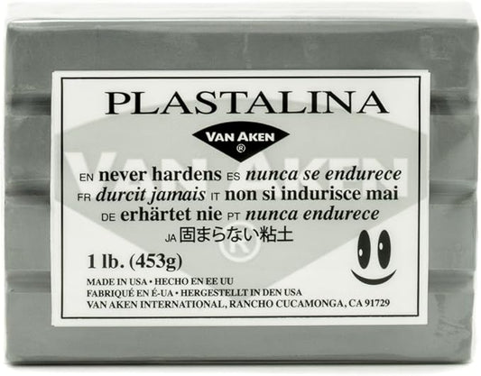 Van Aken Plastalina Modeling Clay - Gray, 1 lb, Modeling Clay