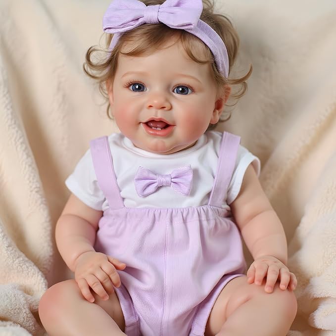 BABESIDE Lifelike Reborn Baby Dolls Vead - 20 Inch Realistic Baby Doll Real Life Baby Dolls with Complete Accessories Perfect for Cuddling, Playtime, and Handmade Gift Giving