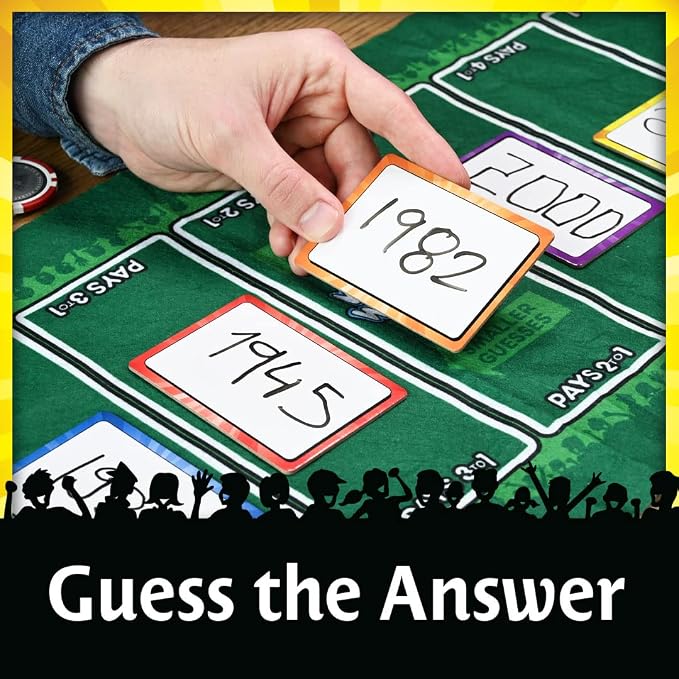 Wits and Wagers Deluxe Board Game | The Trivia Game Where You Don't Need the Answers to Win | Party Game for Groups | 4+ Players | Age 10+