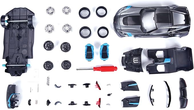 Maisto 1:24 Assembly Line 2017 Chevrolet Corvette Grand Sport - Grey