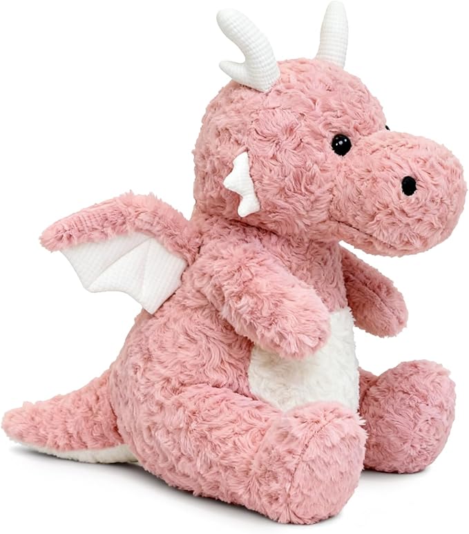 SUSULF Little Flying Dragon - Cute Stuffed Animal Plush Toy - Adorable Soft Dragons Toy Plushies and Gifts - Perfect Present for Kids (Pink,11.81in/30cm)