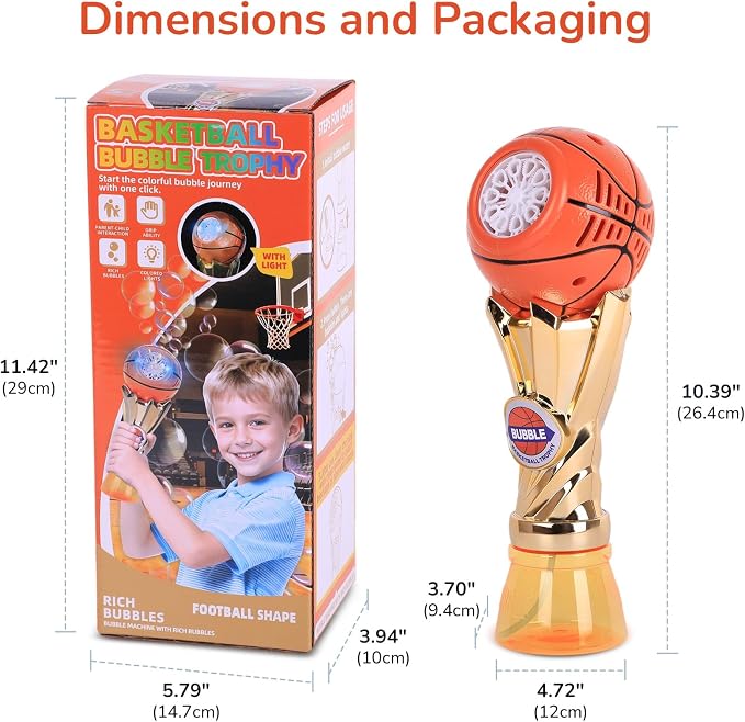 Basketball-Shaped Bubble Machine, Perfect for Children to Play with Complete with Bubble Maker – The Ideal Toy Bubble Machine for Kids