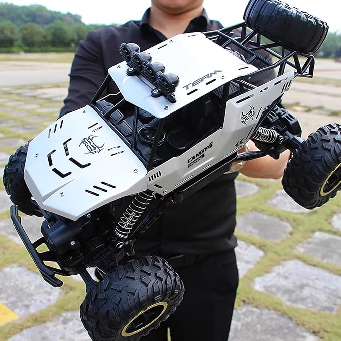 Jiakora Remote Control Car 1:12 Off Road Truck, Metal Shell LED Headlights Offroad Monster RC Truck, RC Cars Toys for Boys 4-7 8-12 Year Old Kids, Gifts for Kids