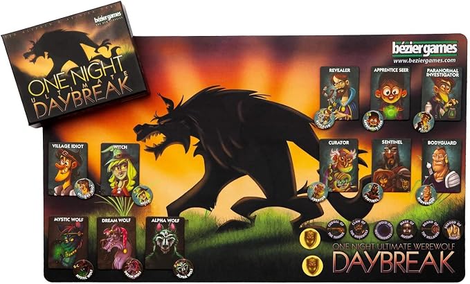 One Night Ultimate Daybreak by Bezier Games | Standalone Hidden Role Mystery with Social Deduction | App-Supported Bluffing Experience | 3-7 Players | 10 Minutes
