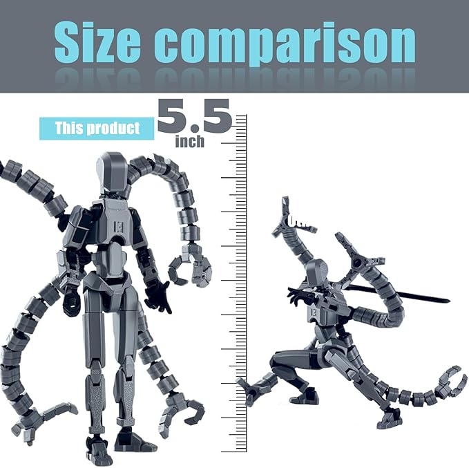 T13 Already Assembled Action Figure Accessories,T13 Multi-Jointed Movable,for Collectors Desktop Decorations t-13 Movability 3D Printed Toys