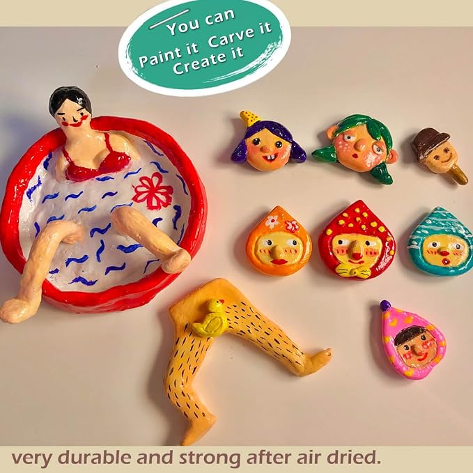 ReArt Air Dry Modeling Clay, for Sculpting, Wheel Throwing, Hand Building, All-Purpose Modeling Clay 10lbs for Sculpting (Terracotta)