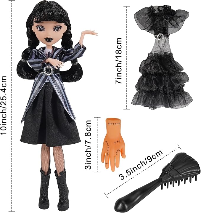 10'' Fashion Dolls with Gift Box, Academy Uniform with Black Dress and Thing