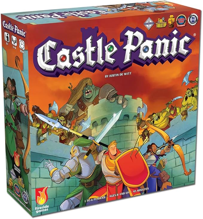 Fireside Games Castle Panic 2nd Edition | Cooperative Family Strategy Board Game with Monster Defense Card Trading and 3D Towers | Fun Adventure for 1-6 Players Ages 8 and Up