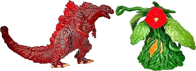 TwCare Set of 23 Monster x Kong: The New Empire,Mini Dinosaur Dragon Toys Action Figures, Evolved Basic Exquisite Battle Roar B.E.A.S.T. Glove Shimo Frost Bite Mecha King Ghidorah Cake Toppers Pack
