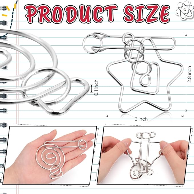 24 Packs Large Metal Bulk IQ Wire Metal with Paper Box Gift Package Educational Valentine Gifts Easter for Party Favor Adults Challenge Gifts(Red,Classic Styles)