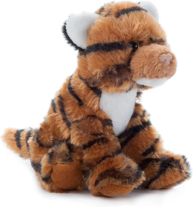 The Petting Zoo Tiger Stuffed Animal Plushie, Gifts for Kids, Wild Onez Babiez Zoo Animals, Orange Tiger Plush Toy 6 inches