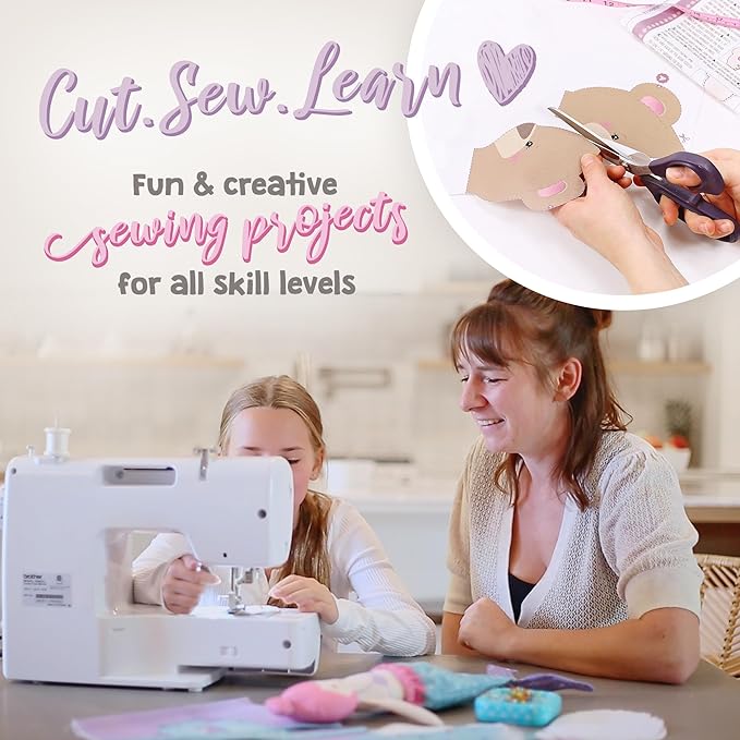kullaloo Fabric Sewing kit for Beginners - DIY Craft Kit for Girls & Boys - Farm Animal Cut & Sew Fabric Panel with Cow, Pig, Dog & Cat (Happy Farm)