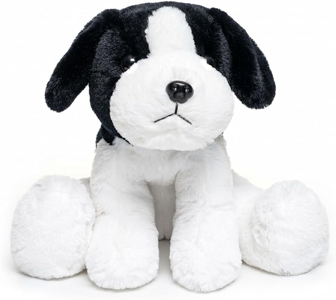 WEIGEDU Black White Beagle Sheepdog Border Collie Stuffed Dog Plush | For Kids Boys Girls Baby, Birthday Gift, Easter, Christmas Gift
