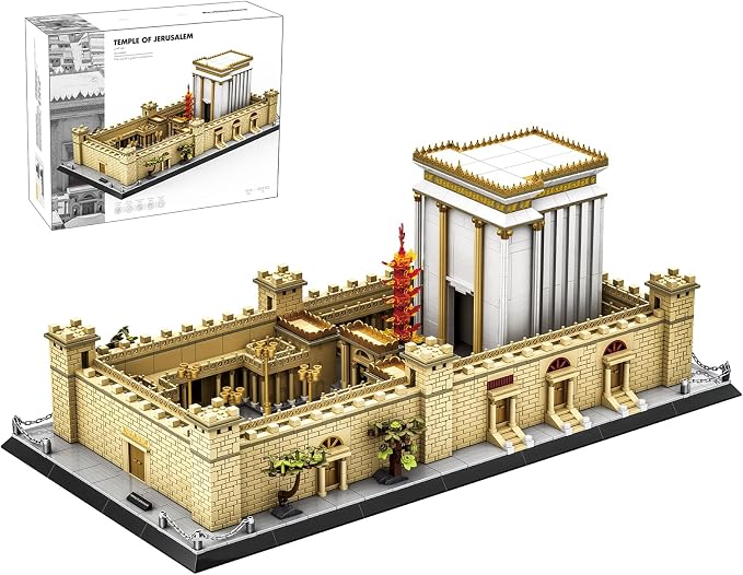 Jerusalem Temple Building Blocks Sets Judaism Architecture Building Toys Solomon’s Holy Temple Model Toys Judaica & Christian Bible Gift for Adults Teens 3233 PCS