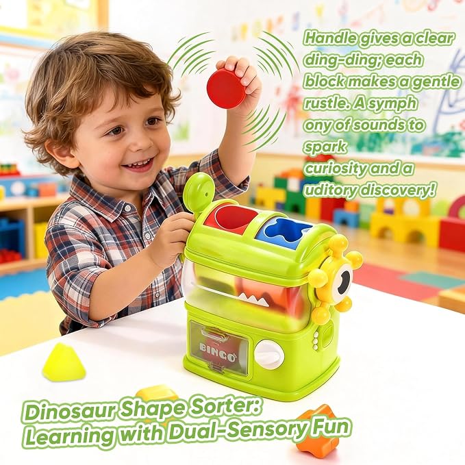 Shape Sorter Toys for Kids, Interactive Shape Sorter Toy for Toddlers, Montessori Color Matching & Sorting Interactive Learning Toys for Boys Girls 1 2 3 Years Old Birthday Gifts.