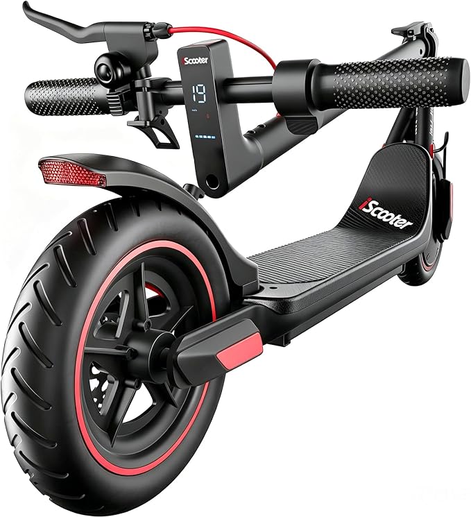 iScooter Electric Scooter Adults & Big Kids, Cruise Control, Dual Braking System, Smart App, Foldable Electric Scooter for Commuting & Campus Use