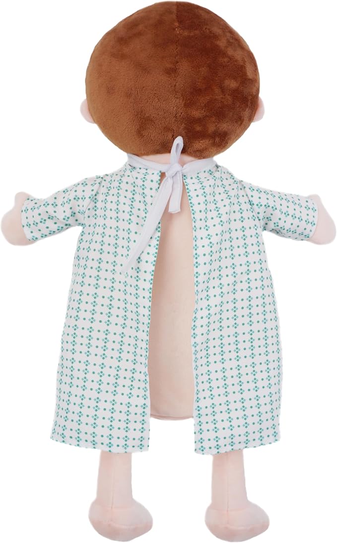 June Garden Little Patient Lucas Plush Anatomy Doll - Soft Educational Toy with Removable Human Organs - Learn Basic Anatomy for Toddlers and Kids