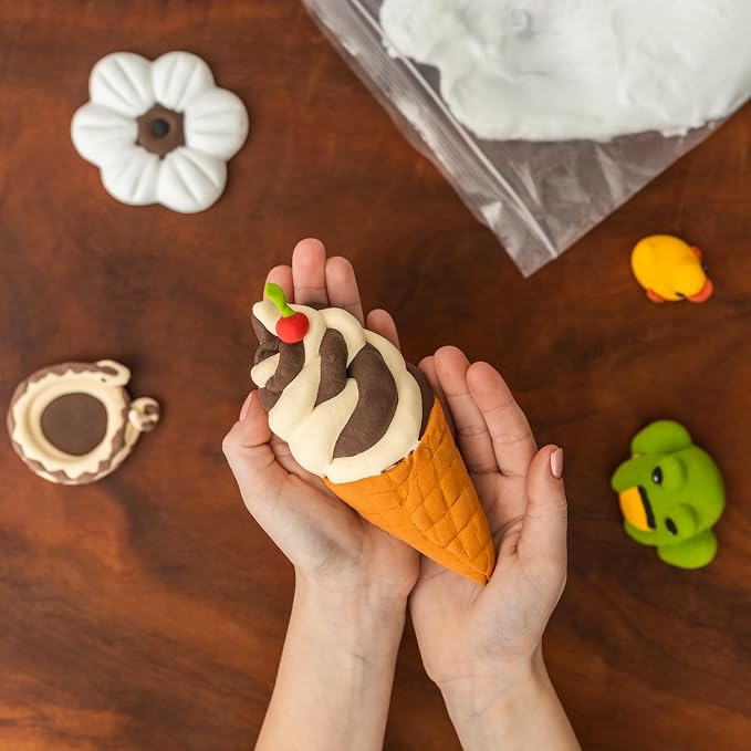 White Air Dry Foam Clay for Kids - 3.3 Pounds Soft Bulk Modeling Clay with Carrying Case & Airtight Zip-Seal Bags - Perfect for Arts & Crafts, Molding, Slime, Cosplay Armor | No-Mess, Non-Stick