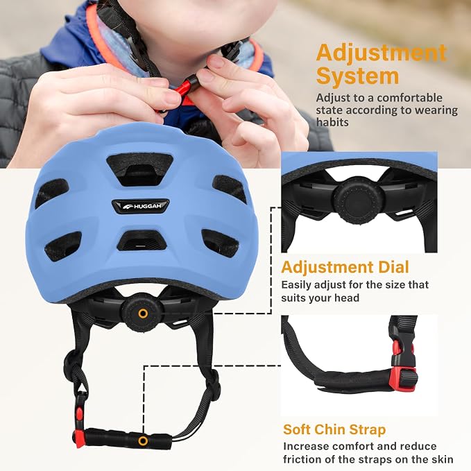 Kids Bike Helmet for Toddlers, Boys and Girls, Lightweight & Adjustable for Age 1-3-8, Multi-Sport Helmet for Bicycle, Kick Scooter, Skateboard, Roller/Inline Skate