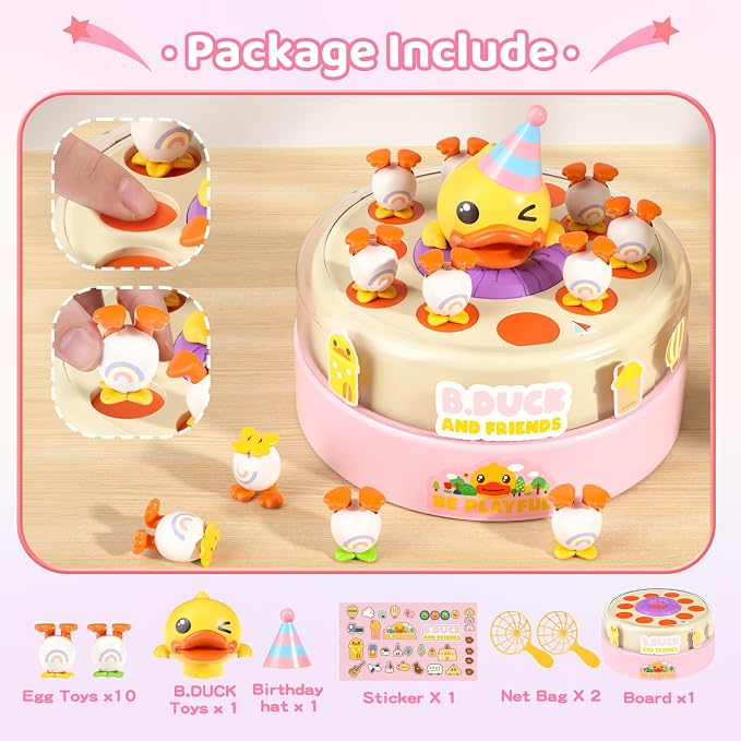 BLF FUN B.Duck Games for Kids Age 4-6, Catch and Bounce Duck Board Games for Kids 3-5,Family Toddlers Games Birthday Gifts for 5-7 Girls, Christmas Birthday Gifts for Toddlers 4-8