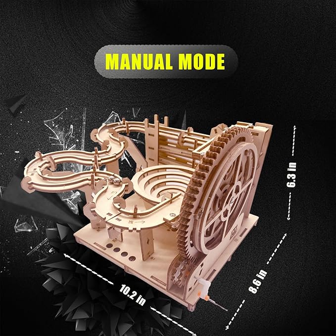 3D Puzzle Wooden Marble Run for Adults DIY Mechanical Puzzle Assembly Wood Crafts to Build Wood Model Kit for Adult Age 14+ Years Old