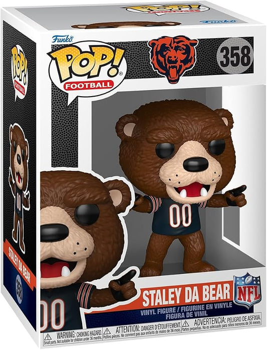 Funko Pop! NFL Mascots: Bears - Staley Da Bear - NFL Mascots and Marks - Collectable Vinyl Figure - Gift Idea - Official Merchandise - Toys for Kids & Adults - Sports Fans - Figure for Collectors