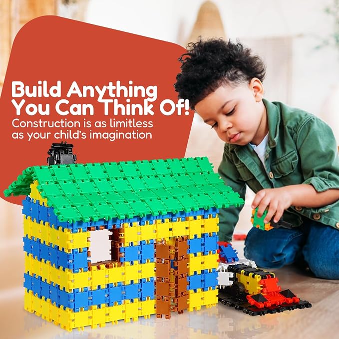 Beblox Building Blocks for Kids - 250-Piece Connecting Tiles Set - Interlocking Building Blocks for Kids, STEM Toys Kit, Fun & Educational Gifts for Boys & Girls, Preschool Learning Activities Ages 4+