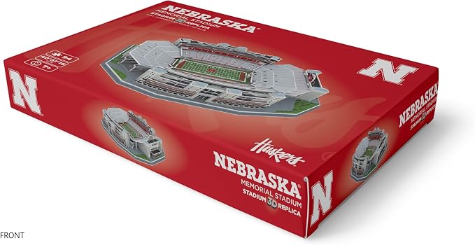 Pro-Lion 3D Jigsaw Puzzle of Nebraska Memorial Stadium – 162 Pieces | Nebraska Huskers College Football Model | NCAA Football Stadium Building Kit | Creative Gift for Men, Boys & Kids Aged 8+
