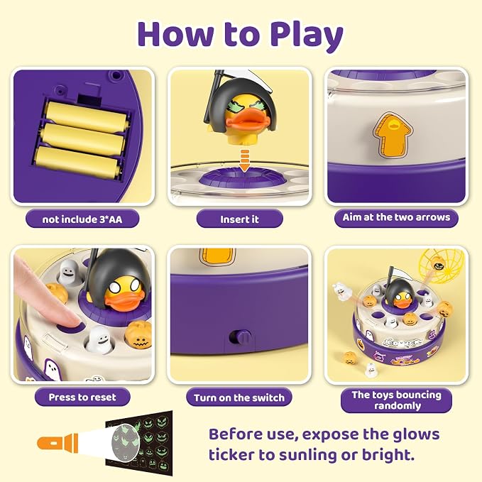 BLF FUN B.Duck Games for Kids 4-6, Bounce and Catch Duck Toys for Toddlers 3-5, Kids Family Board Game, Christmas Birthday Easter Gifts for Boys and Girls 5-7
