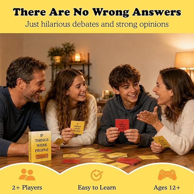 If Things were People – Funny Card Game for Family Game Night, Teens & Adults | Hilarious Debate Party Game for Families, Friends, Date Night & Parties | Easy to Learn | 2+ Players
