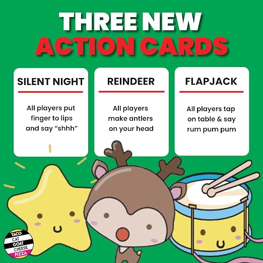 Santa Cookie Elf Candy Snowman Christmas Edition Holiday Card Game by Taco Cat Goat Cheese Pizza | Great for Stockings and White Elephant Gift | Fun for Kids, Teens, Adults, and Families | 2-8 Players