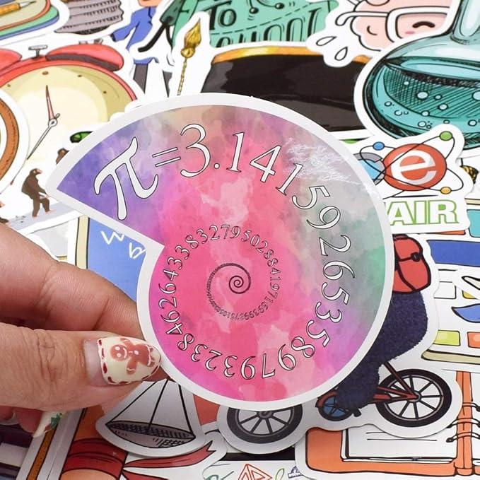 QTL School Stickers for Teachers and Students, Back to School Party Supplies, Waterproof Vinyl Stickers for Water Bottles and Laptop, 50PCS