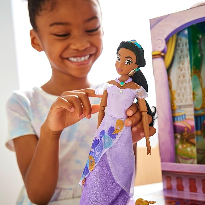 Disney Store Official Jasmine Story Doll - 11 Inches - Includes Coloring Book and Additional Dress, Princess Doll in Classic Outfit, Disney Princess Toys